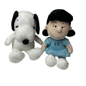 Kohl's Cares Peanuts 14" Plush Snoopy & Lucy Stuffed Animal Lot